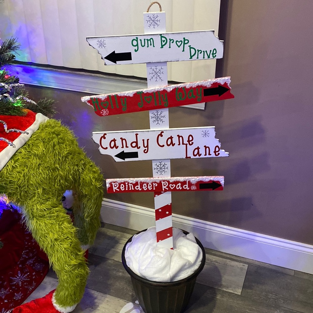 Hand crafted with repurposed wood Christmas sign